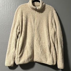 Uniqlo Beige Furry Fleece Jacket